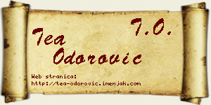 Tea Odorović vizit kartica